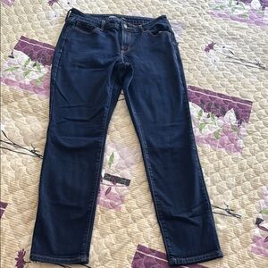 Old Navy Women's Slim Straight Leg Pants - Dark Blue